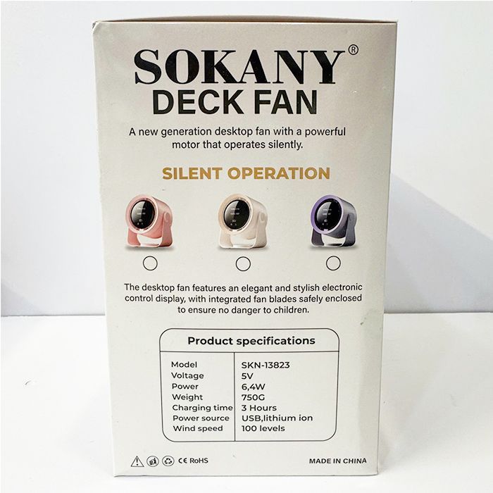 Quạt để bàn màn hình kỹ thuật số SOKANY SKN-13823