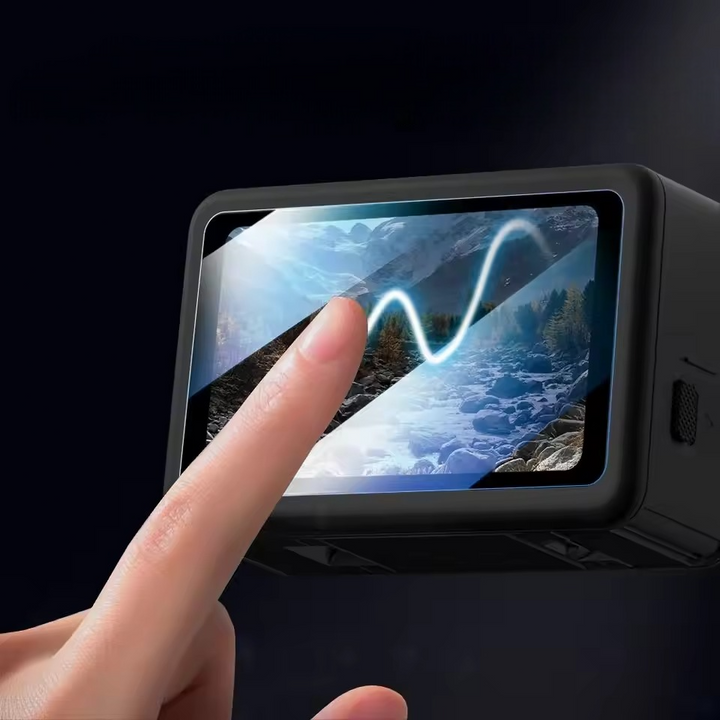 Bộ kính cường lực Camera DJI Osmo Action 6 bảo vệ ống kính và màn hình kèm khăn Flymile