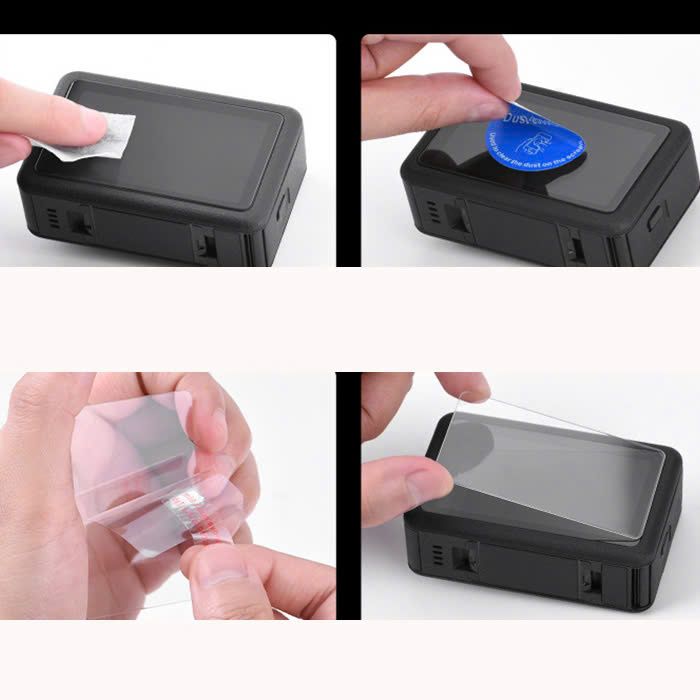 Bộ kính cường lực Camera DJI Osmo Action 6 bảo vệ ống kính và màn hình kèm khăn Flymile