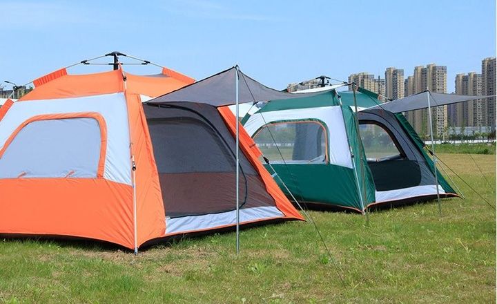 Lều cắm trại ngoài trời 4 cửa tự động bung sức chứa 4-5 người