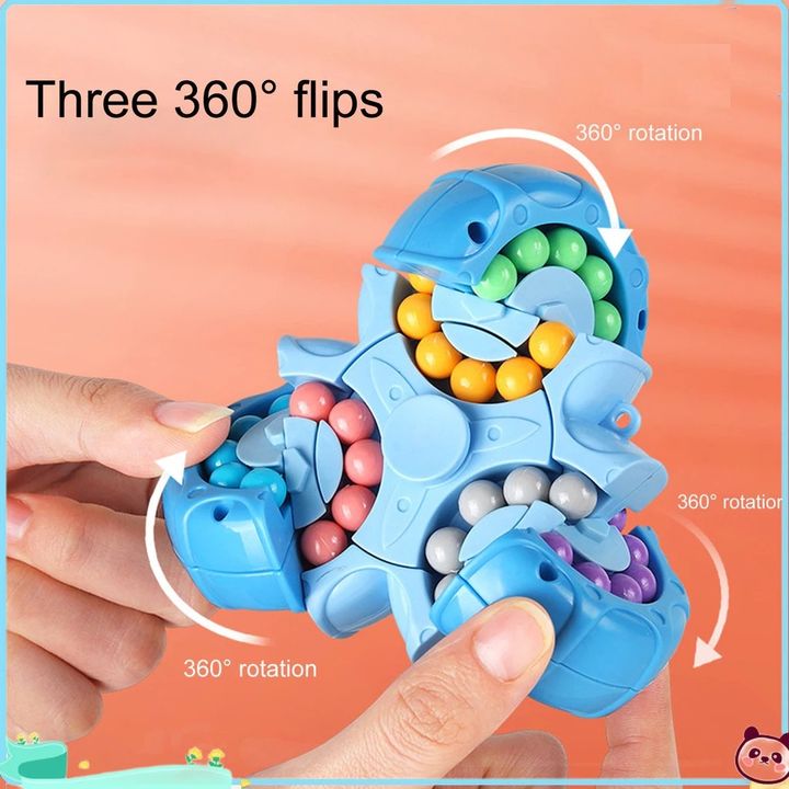 Đồ chơi trí tuệ sáng tạo rubik biến thể hạt đậu 3 cánh 6 mặt Magic Bean Spinner xoay 360 độ