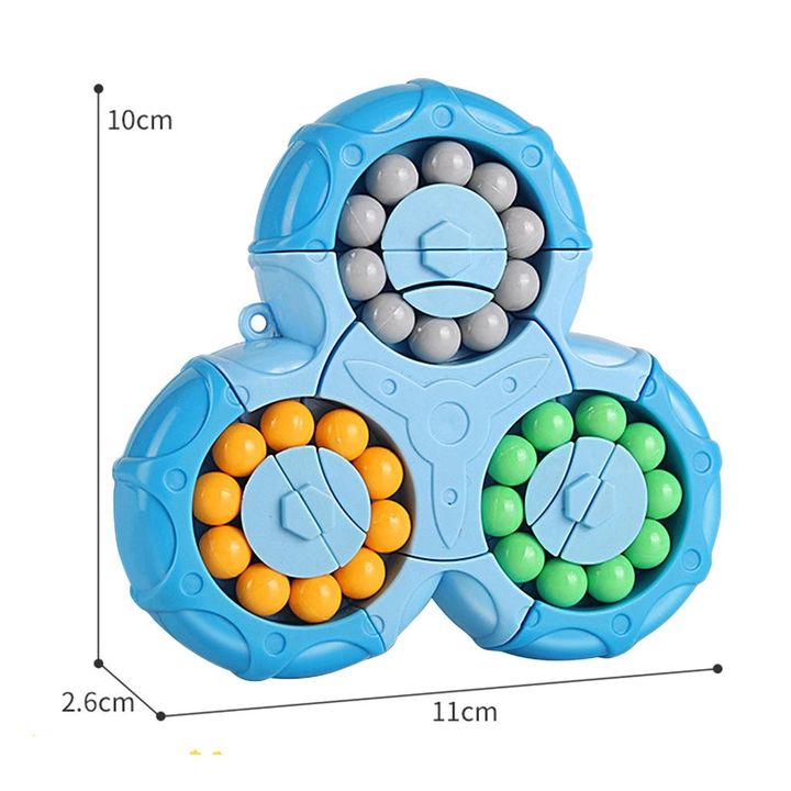 Đồ chơi trí tuệ sáng tạo rubik biến thể hạt đậu 3 cánh 6 mặt Magic Bean Spinner xoay 360 độ