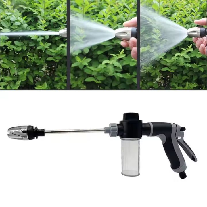 Vòi xịt rửa xe cầm tay đa năng áp lực cao kèm bình chứa dung dịch tạo bọt