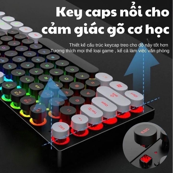 Bàn phím giả cơ máy tính chuyên chơi game có dây HP K500Y