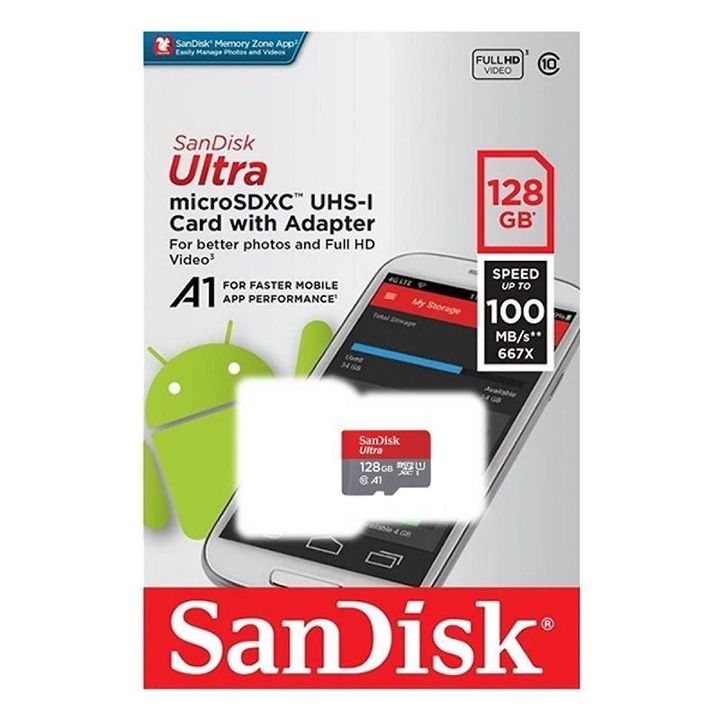 Thẻ nhớ Sandisk 128GB Class 10 giá rẻ