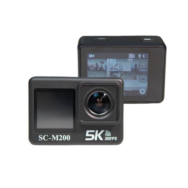 Camera Hành Động SC-M200 5K 30fps, chống rung EIS 2 màn hình