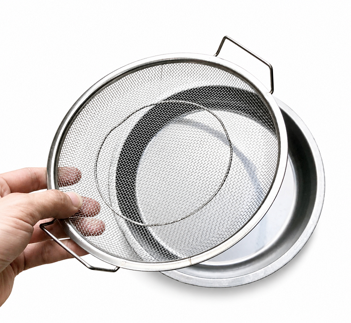 Bộ Khay Inox Kèm Vỉ Lưới Lọc Dầu Mỡ – Giữ Thực Phẩm Giòn Ngon, Hạn Chế Thấm Dầu