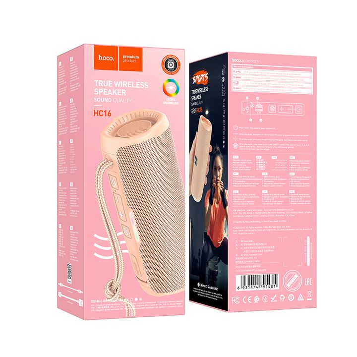 Loa Bluetooth Hoco HC16 (Màu Hồng)