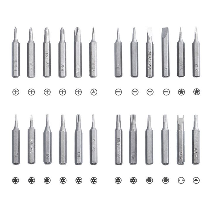 Bộ tua vít đa năng 24 đầu tiện dụng sửa điện thoại, laptop, máy tính bảng, đồng hồ, flycam