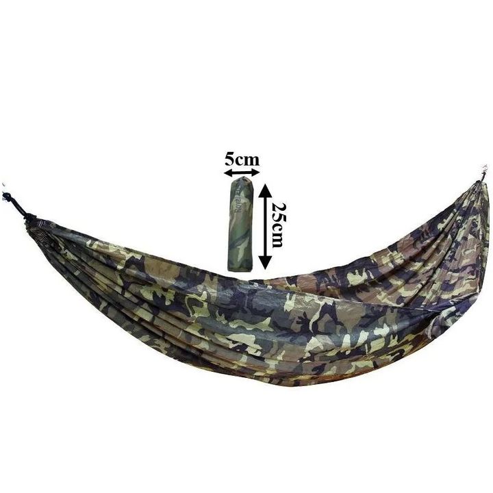 Võng dù rằn ri 2 lớp ngoài trời 210 x 49cm