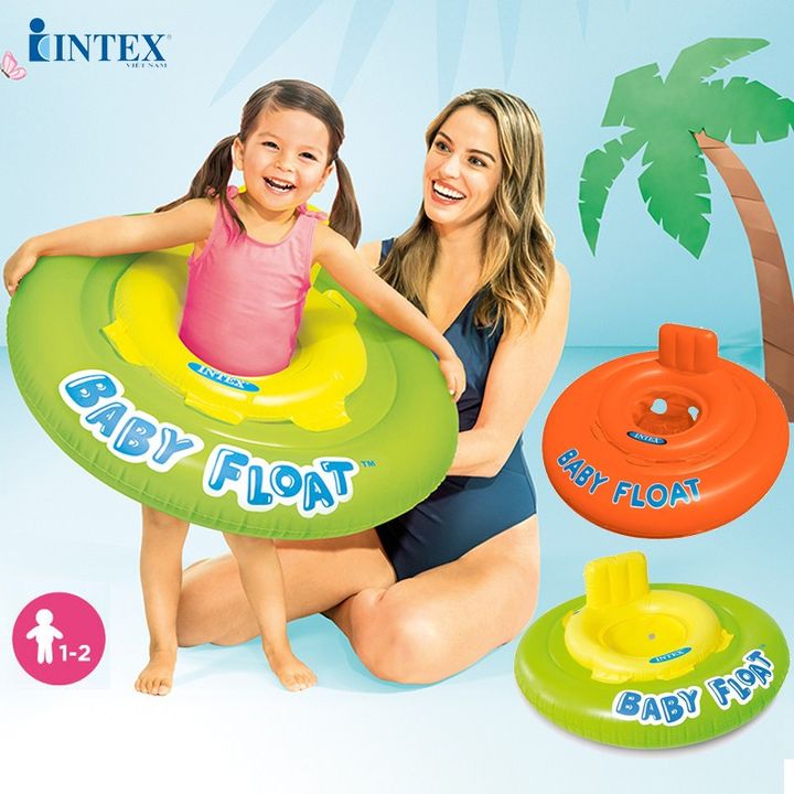 Phao bơi xỏ chân có tựa lưng chống lật baby float cho bé INTEX 56588