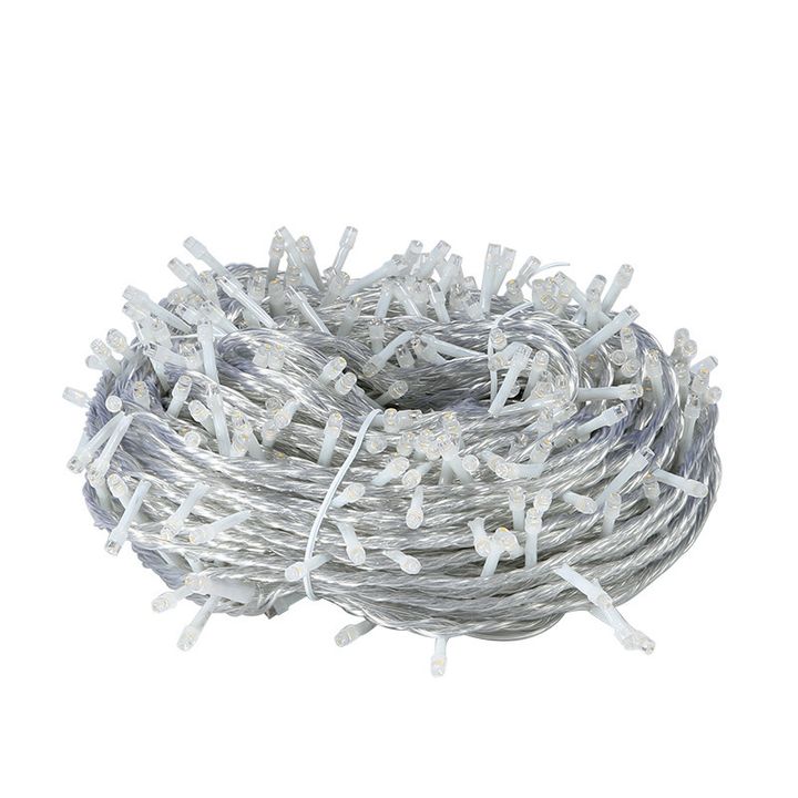 Dây đèn LED 20m 200 Bóng ánh sáng trắng ấm phích cắm đực cái