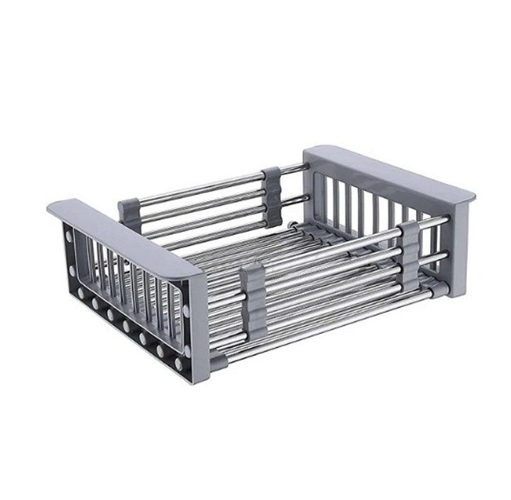 Kệ inox gác bồn rửa chén đa năng - rổ úp cho chậu rửa bát