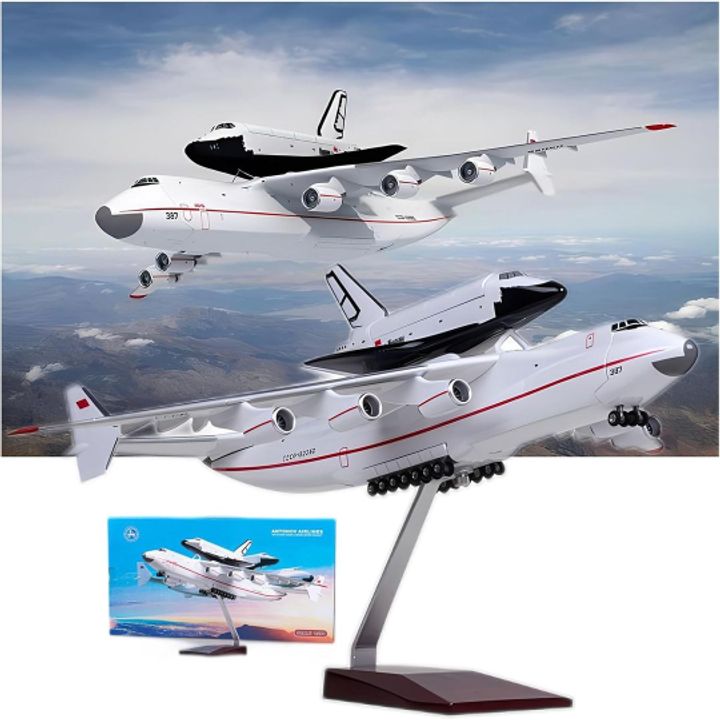 Mô hình máy bay vận tải Antonov AN-225 Mriya chở tàu vũ trụ con thoi 1: 200- AN225 With Buran