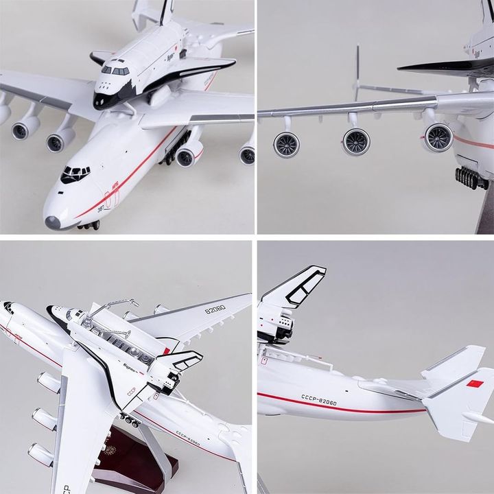 Mô hình máy bay vận tải Antonov AN-225 Mriya chở tàu vũ trụ con thoi 1: 200- AN225 With Buran