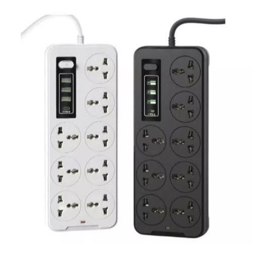 Ổ Cắm Điện Đa Năng Cao Cấp Gồm 8 Ổ Cắm +  3 Cổng USB + 1 Cổng Type - C, Chống Cháy Chịu Nhiệt Độ Cao