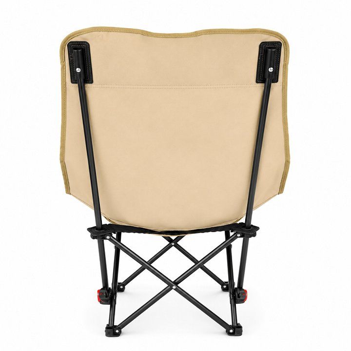 Ghế Cắm Trại Dã Ngoại Xếp Gấp Gọn Lưng Cao, 3 Chế Độ Ngả Lưng - Kaki