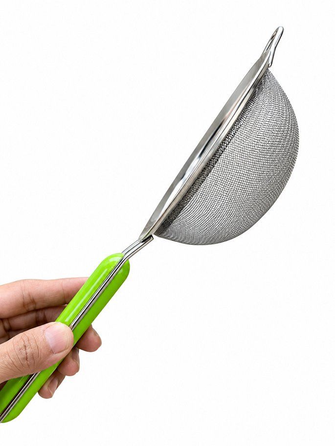 Rây Lọc 12cm Bằng Inox Cán Xanh (Lọc bột cháo, thức ăn cho bé ăn dặm lọc siêu mịn)