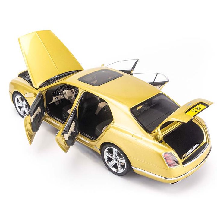 Mô hình Xe Bentley Mulsanne Yellow 1:18