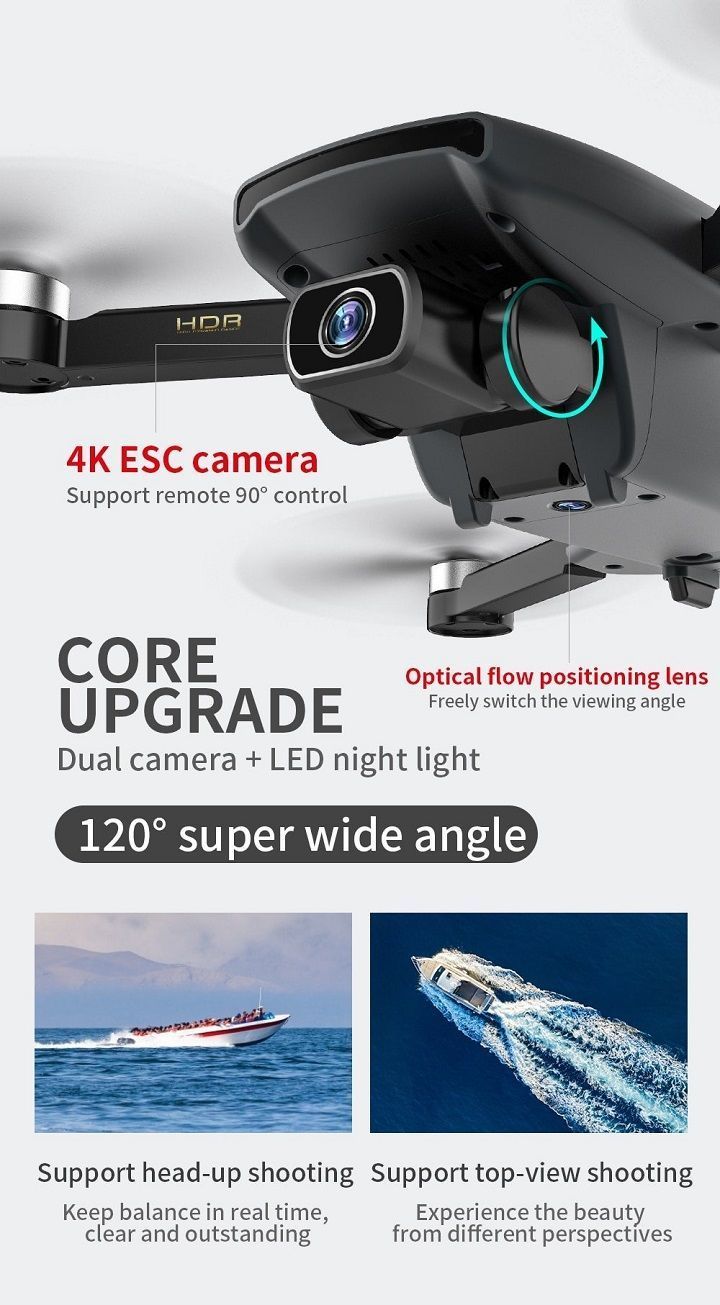 máy bay camera ZLRC SG108 Camera 4K Cảm biến độ cao Chống rung điện tử EIS