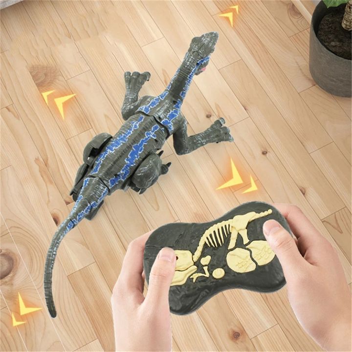 Đồ chơi khủng long điều khiển từ xa Velociraptor Tyrannosaurus Rex mô phỏng âm thanh