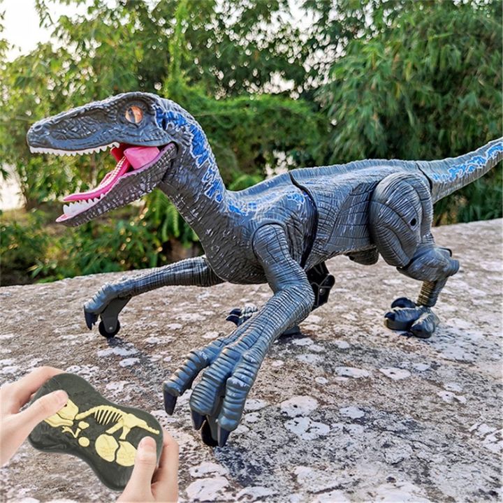 Đồ chơi khủng long điều khiển từ xa Velociraptor Tyrannosaurus Rex mô phỏng âm thanh