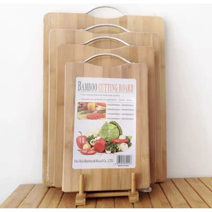 Thớt gỗ tre chữ nhật kích thước lớn 34x24cm tiện dụng