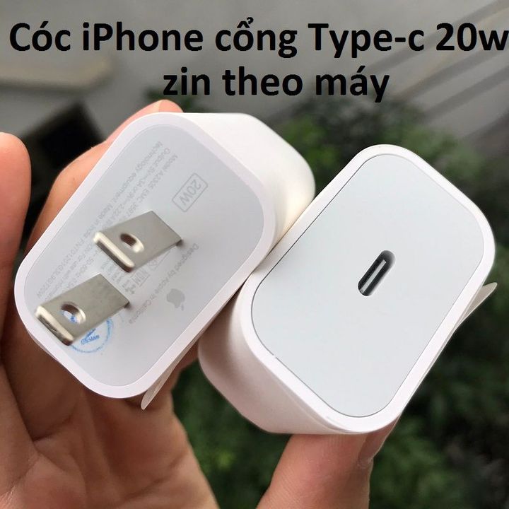 Cóc IPhone Cổng Type-C 20w Zin Theo Máy (Cóc Nhỏ Chân Tròn)