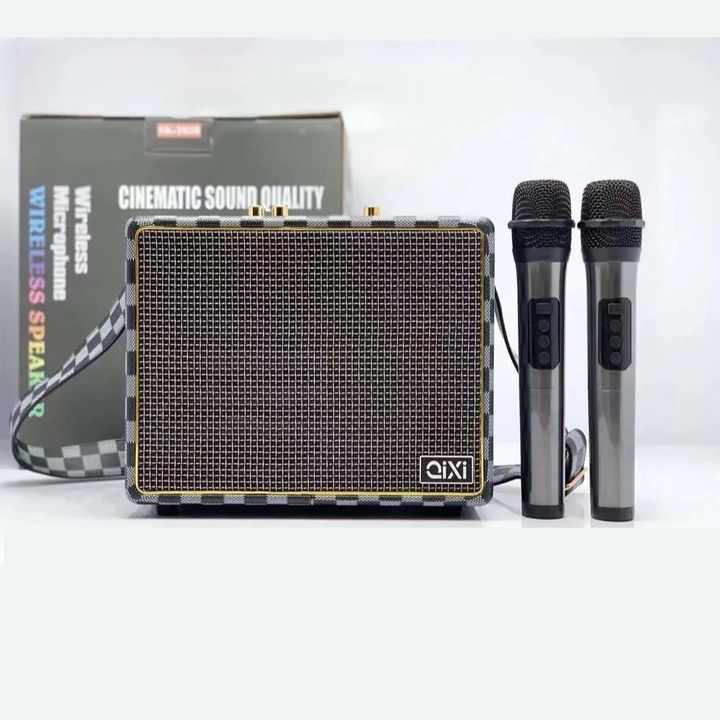 Loa Bluetooth xách tay QiXi SK-2039 kèm 2 micro karaoke