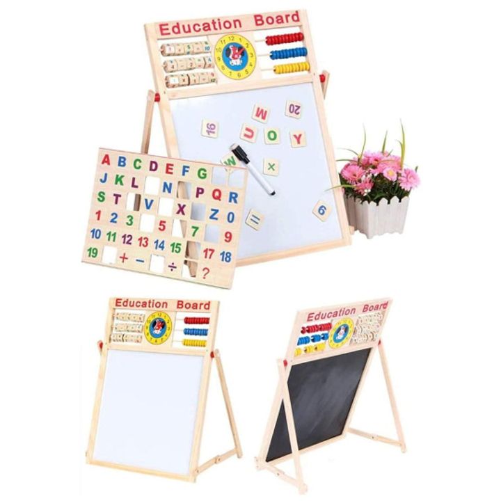 Bảng ghép nam châm 2 mặt bằng gỗ cho bé