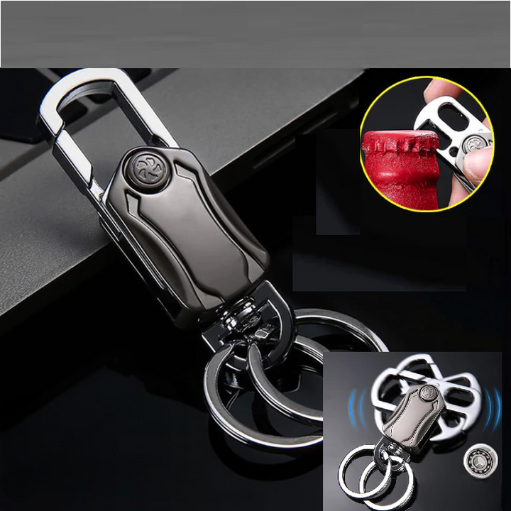 Móc khóa inox cao cấp đa năng dùng cho ô tô và xe máy