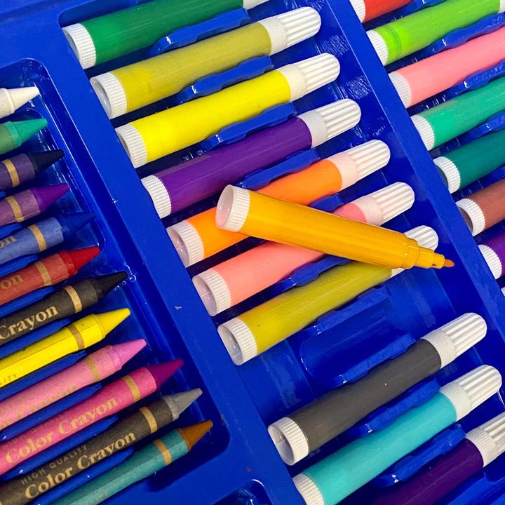 Combo 86 món bút tô màu tập vẽ cho bé