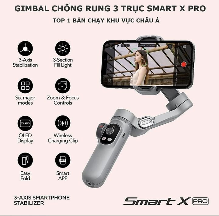 Gimbal chống rung cho điện thoại Smart X Pro