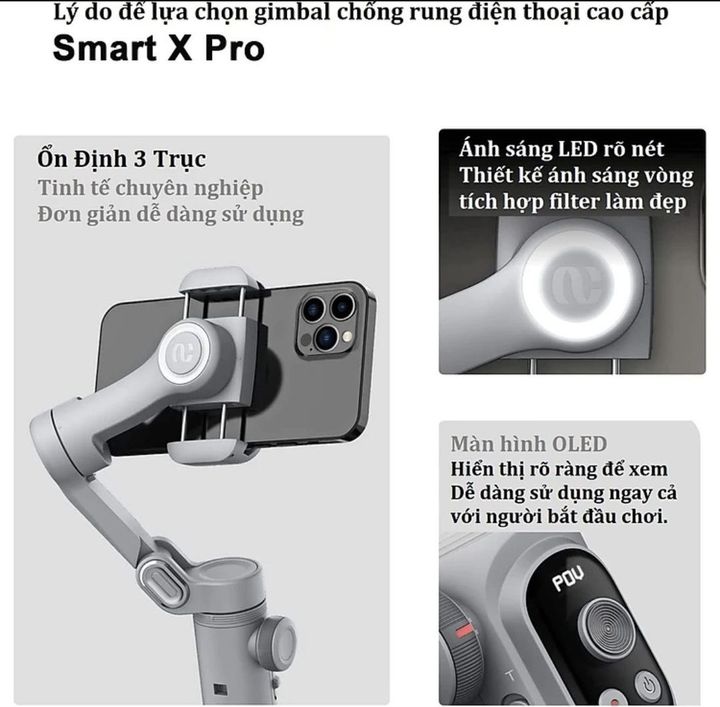 Gimbal chống rung cho điện thoại Smart X Pro