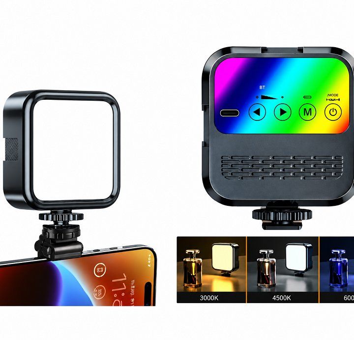 Đèn LED Trợ Sáng W017 RGB Sạc Pin 5W Mini Livestream Chụp Ảnh CRI96