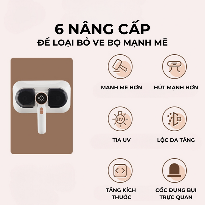 Máy hút bụi cầm tay ALIZZ AL-13902 vệ sinh giường nệm
