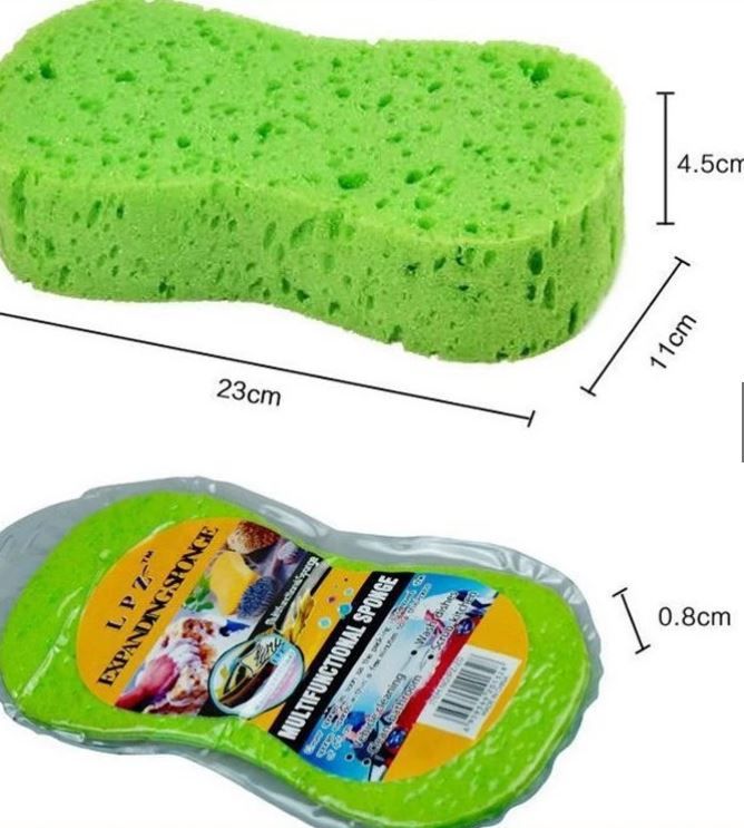 Miếng Bọt Biển Cọ Rửa Đa Năng, Mút Xốp Lau Chùi, Vệ Sinh Xe Cộ Đồ Dùng - Màu Xanh Lá