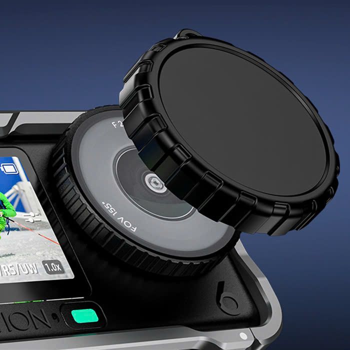 Khung kim loại bảo vệ và mở rộng phụ kiện cho DJI Osmo Action 6 tích hợp nắp silicone ống kính