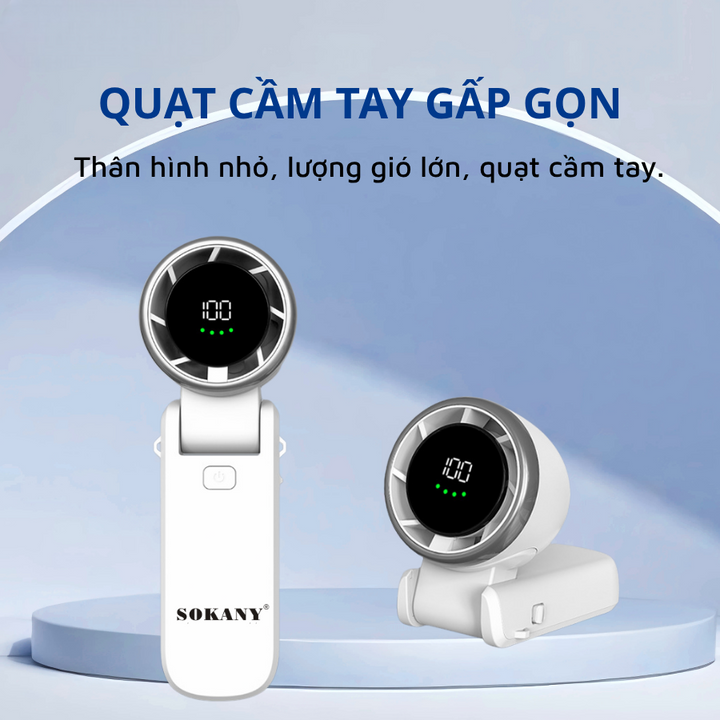 Quạt cầm tay SOKANY-14636 màn hình kỹ thuật