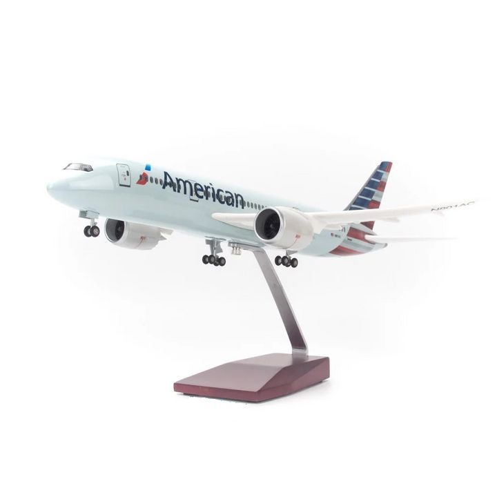 Mô hình máy bay American Airlines Boeing B787 47cm lắp ráp không đèn led
