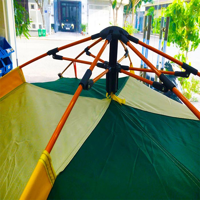 Lều Cắm Trại Du Lịch Tự Bung Tự Động 2 cửa ra vào, 2 cửa sổ kích thước 2 x 2x 1.35m cho 3-4 người