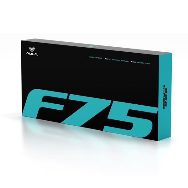 Bàn phím cơ Gaming không dây AULA F75-16 Xanh Băng Hà (Ice blue/xanh+trắng+tím đậm/ Ice Vein Switch)