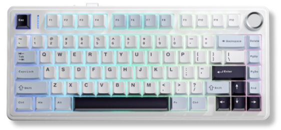 Bàn phím cơ Aula 3 MODE F75 Xanh + trắng + tím đậm Ice Vein switch