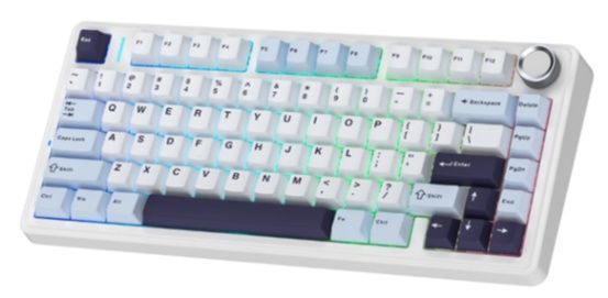 Bàn phím cơ Aula 3 MODE F75 Xanh + trắng + tím đậm Ice Vein switch
