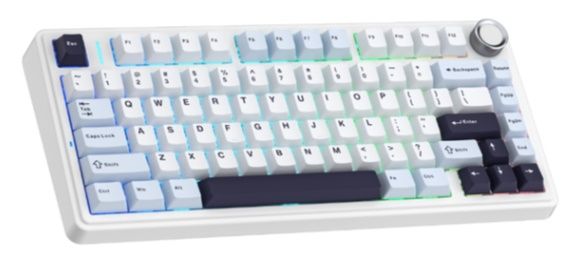 Bàn phím cơ Aula 3 MODE F75 Xanh + trắng + tím đậm Ice Vein switch