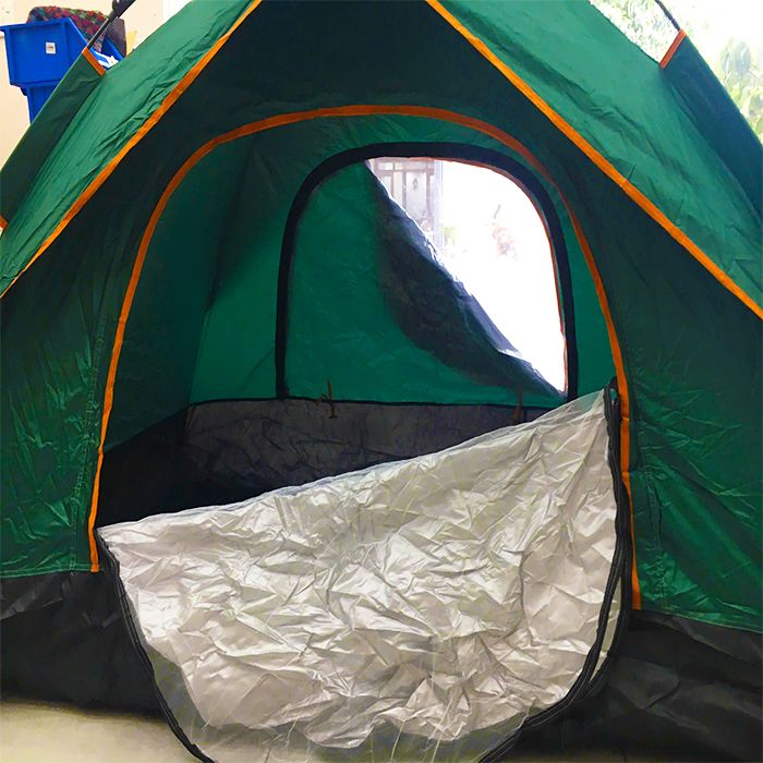 Lều cắm trại du lịch tự bung tự động 2 cửa ra kích thước 2x1.5x1.3m cho 2-3 người