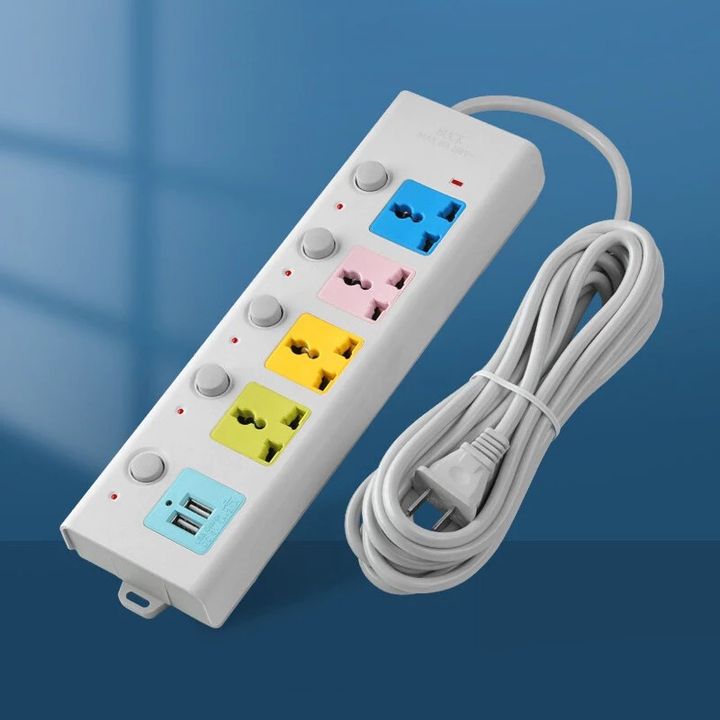 Ổ cắm điện đa năng B40 thiết kế 4 ổ Cắm 2 USB
