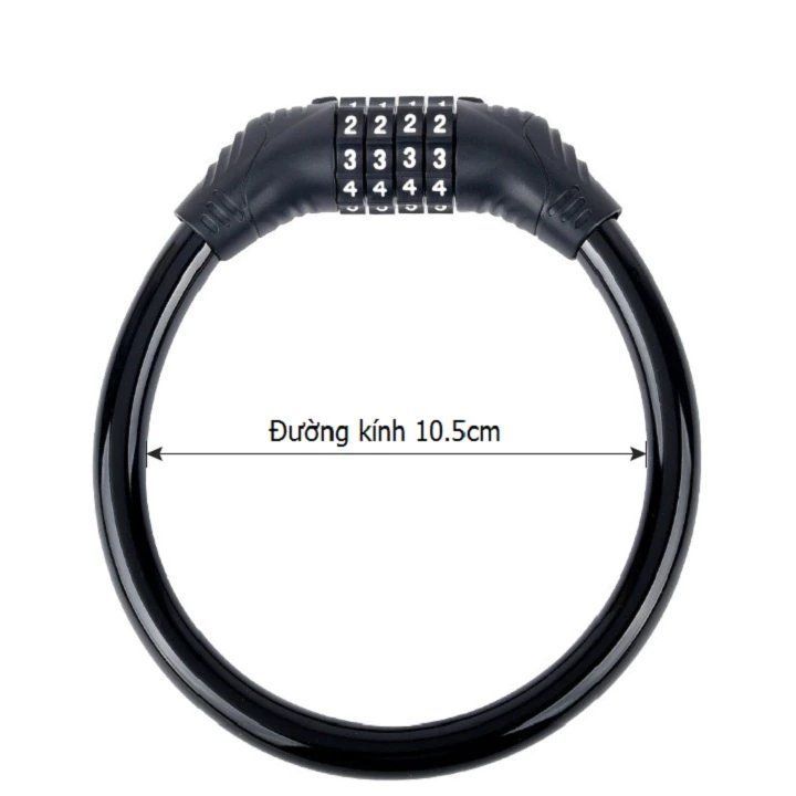 Ổ Khóa dây lõi thép dùng mật mã 4 số