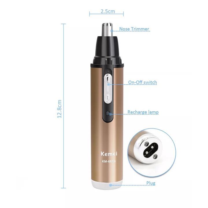 Máy cắt tỉa lông mũi mini Kemei KM-6619 tiện dụng