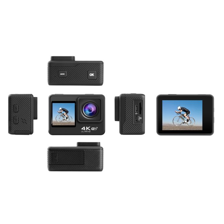 Camera hành động C1S có điều khiển từ xa Wifi 4K Ultra HD hai màn hình